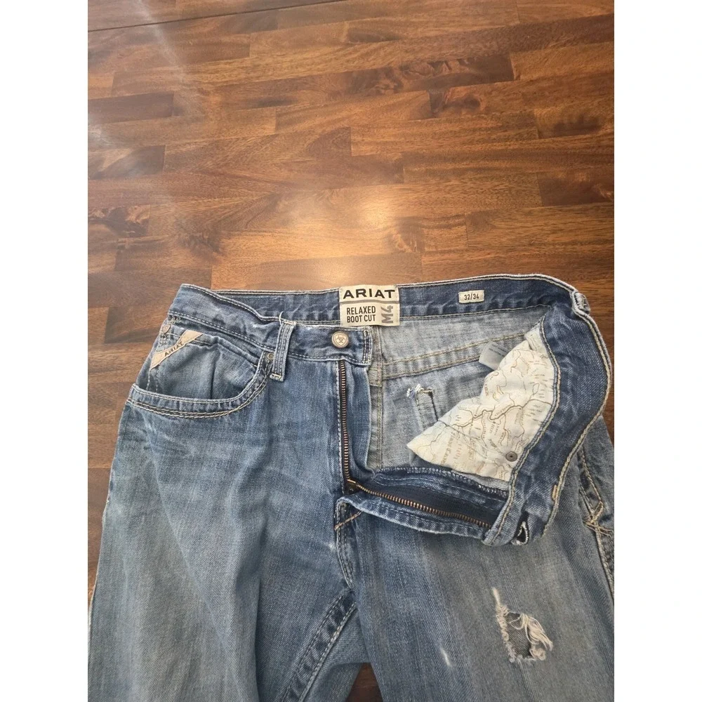 Ariat Men's Relaxed Boot Cut Jeans 32×34 Cotton Denim